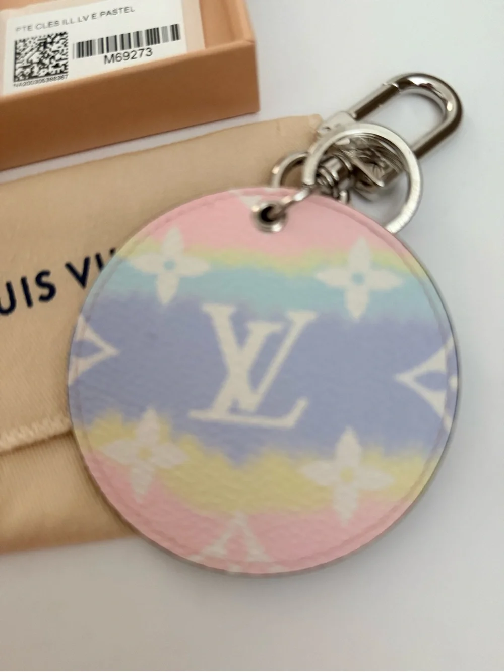 Louis Vuitton Pastel Monogram Escale Round Keychain
